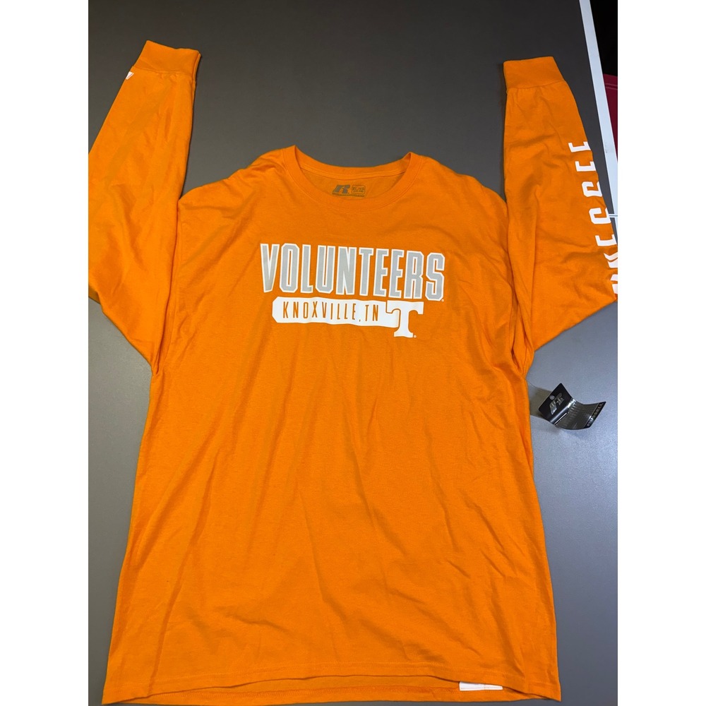 Russell Athletic Tennessee Volunteers Long Sleeve Shirt Orange Mens XL NWT
